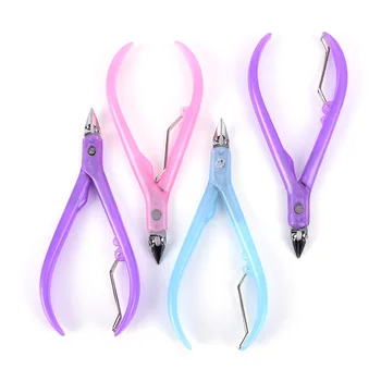 

1Pc 4Color Fingernail Toenail Cuticle Nipper Trimming Stainless Steel Nail Clipper Cutter Cuticle Scissor Plier Manicure Tool