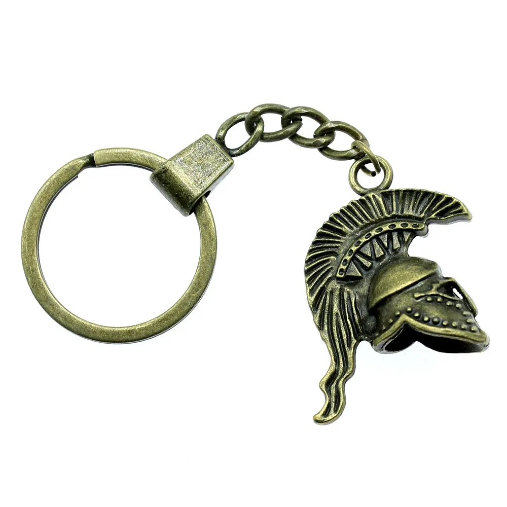 

WYSIWYG Handmade 3D Retro Roman Soldier Helmet Key Chain, Vintage 36x28x14mm Retro Roman Soldier Helmet Keyring Gift For Party