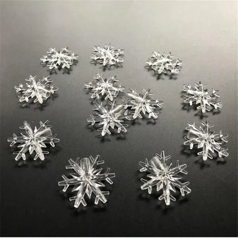 50pcs plastic clear snowflake for lamp holiday lighting indoor/wedding party decoration curtain string lights 50pcs plastic clear snowflake for lamp holiday lighting indoor/wedding party decoration curtain string lights