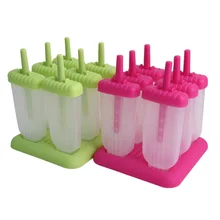 Самодельный лед производитель кубиков 6 морозильная камера для мороженого на палочке соковыжималка поп-форма для мороженого йогурт ледобокс