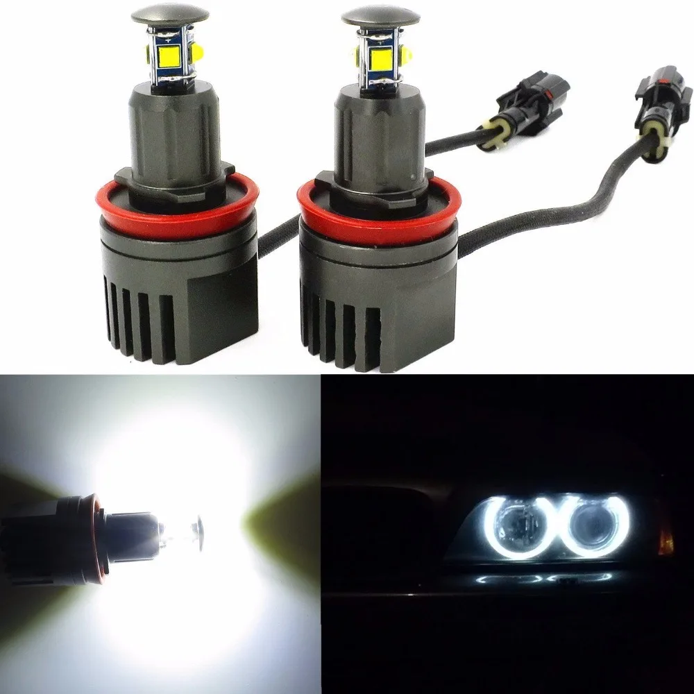 

Krator 2x High Power H8 40W LED Error Fee Angel Eyes Halo Ring Marker Light Bulbs 6500K For BMW E60 E61 E90 E92