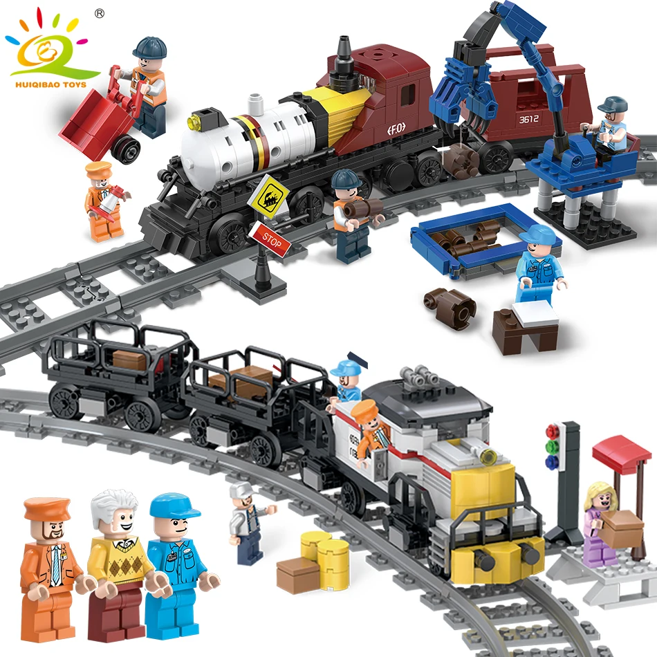 

Engineering Carrier Train Track Rail Building Blocks legorreta City Creator Figures Bricks Educational DIY Toys for Children Kid