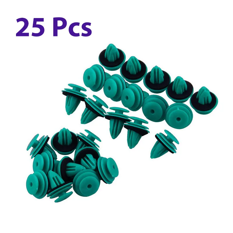 

90467-10188 25 PCS Rivets Car Door Panel Clips Auto Fasteners 8.5mm Hole Door Trim Panels Retainers for Prius Corolla Camry RAV4