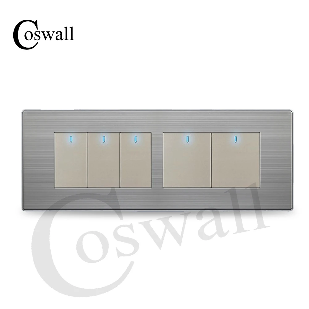 Переключатель света COSWALL 5 каналов 2 канала пересветильник ель вкл/выкл настенный