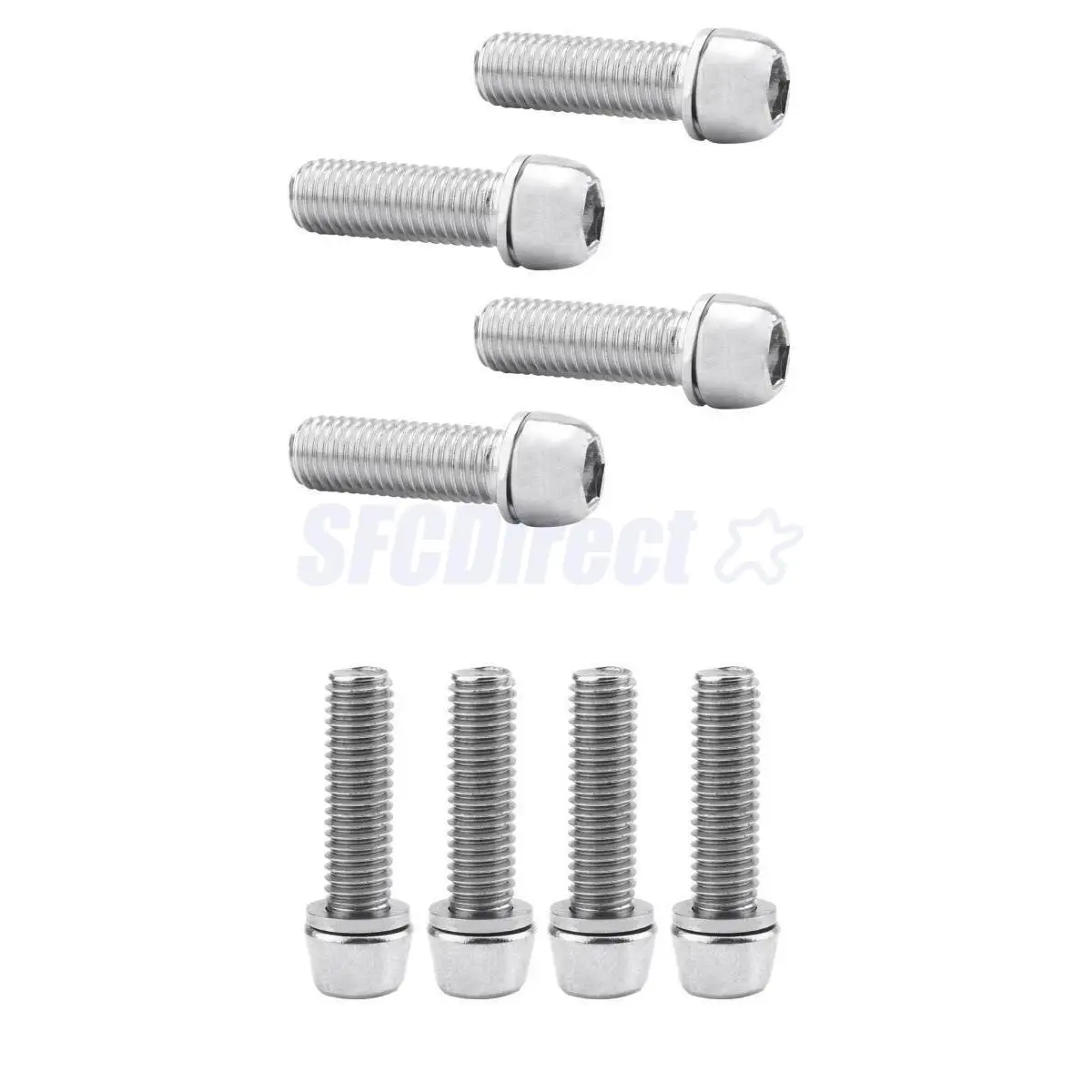 8pcs Bicycle Stem Screws Water Bottle Cage Bolts Socket Screws Silver M5 M7