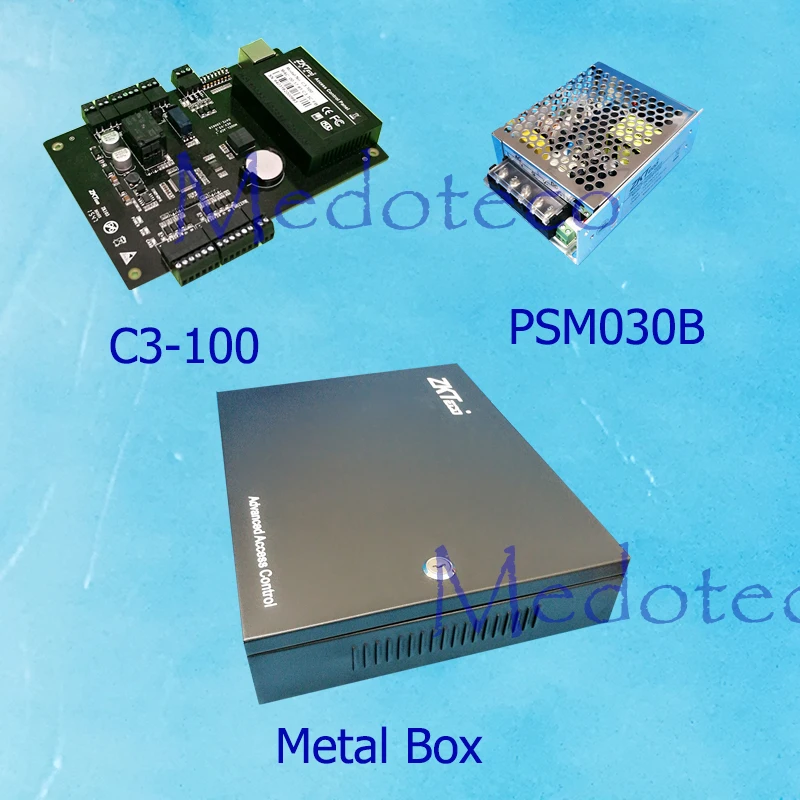 

Single door access control panel TCP/IP c3-100 access control system with 12V3A power supply and Metal protect box