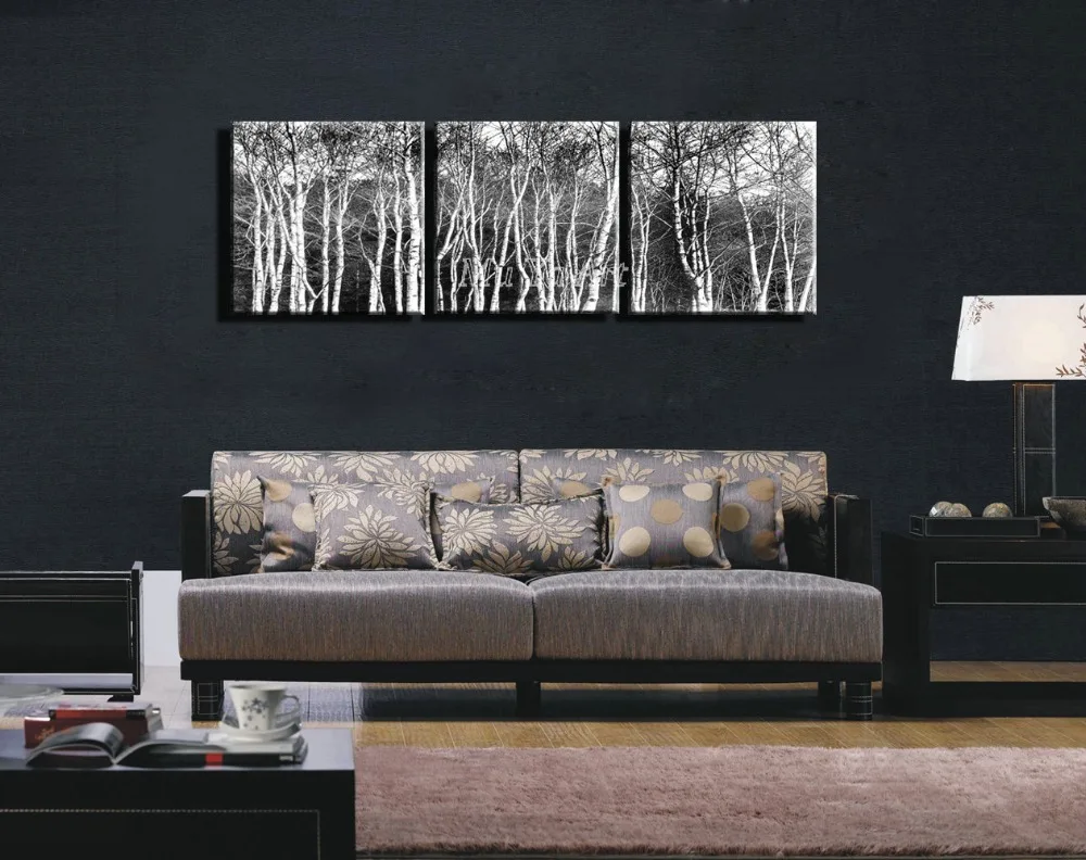 3 Piece Black And White Canvas Wall Art For Your Reference