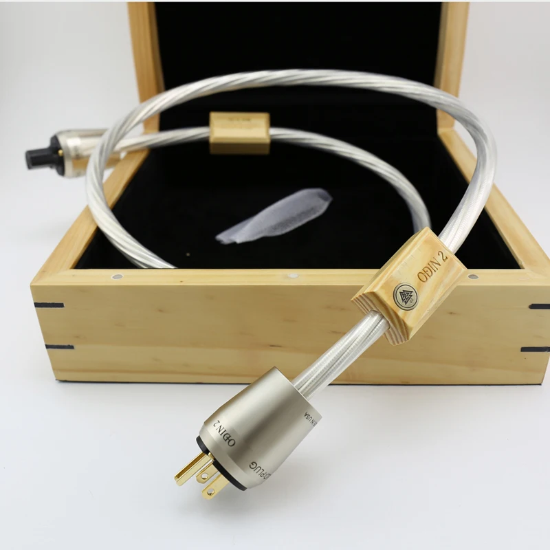 

Free shipping moonsaudio ODIN 2 supreme reference power cord with Gold plated US version power plug connection without box