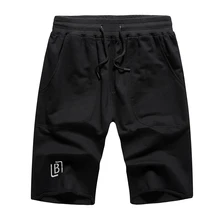 BROWON, новинка, летние мужские шорты, европейский размер, одноцветные, повседневные, до колен, спортивные штаны, мужские, для фитнеса, шорты на шнурке