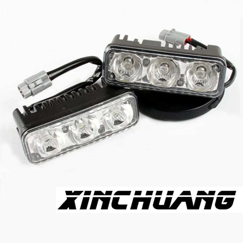 

2PCS High-power DRL Auto LED Waterproof Car High Power Aluminum LED Daytime Running Lights DC12v free shipping