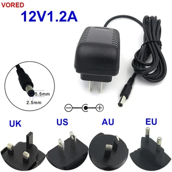 

VORED 1PCS 12V 1200mA US/EU/UK/AU Converter Power Supply Adapter Modem/Maglev globe /LED Charger DC 5.5*2.5mm Free Shipping