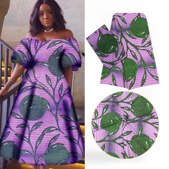

High quality digital printed wax design satin fabric African wax pattern silk fabric for party dress S180725