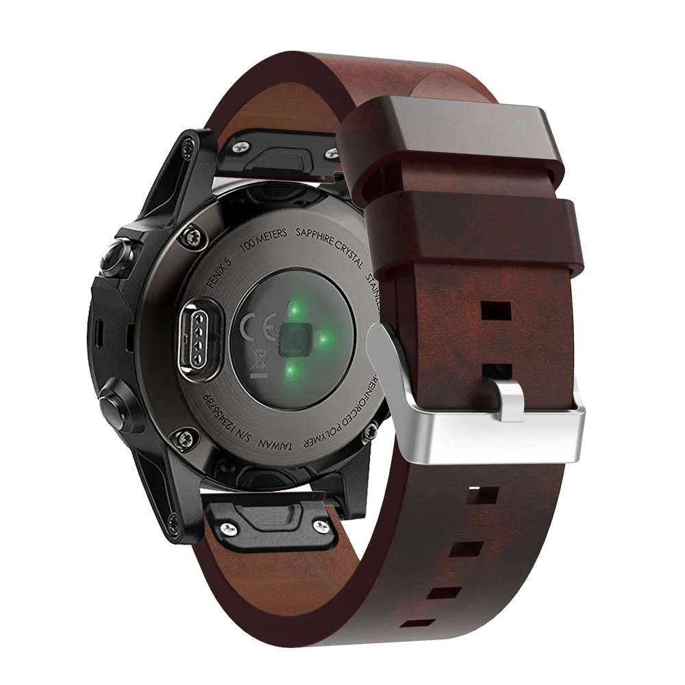 Роскошный кожаный ремешок для Garmin Fenix 5 gps часы модный сменный ремешок для Garmin Fenix 5 61400A