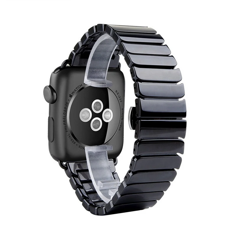 Fashion ceramic with adapter band for Apple watch 42mm 38mm link bracelet strap for iWatch Series 2 / 3 bands Black White apple-bands-series- : image Fashion ceramic with adapter band for Apple watch 42mm 38mm link bracelet strap for iWatch Series 2 / 3 bands Black White apple-bands-series-