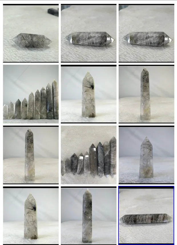 

100% NATURAL hair quartz CRYSTAL POINT HEALING WAND