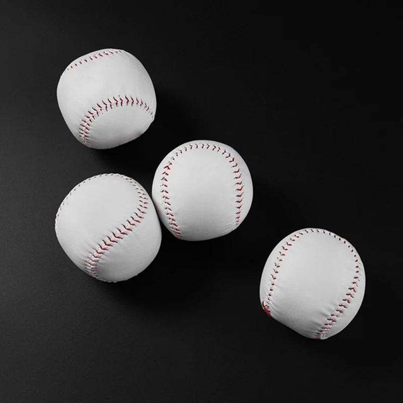 Balight 1pcs White Safety Kid Baseball Base Ball Practice Trainning PU Chlid Softball Balls Sport Team Game
