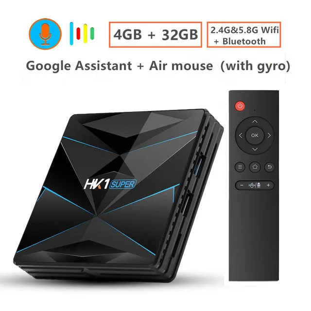 32G Voice Air Mouse HK1 супер Android 9,0 tv BOX Google Assistant RK3318 4K 3D Utral HD 4G 64G tv 5G 2,4G Wifi Play Store Бесплатные приложения быстрая приставка - Цвет: 32G Voice Air Mouse