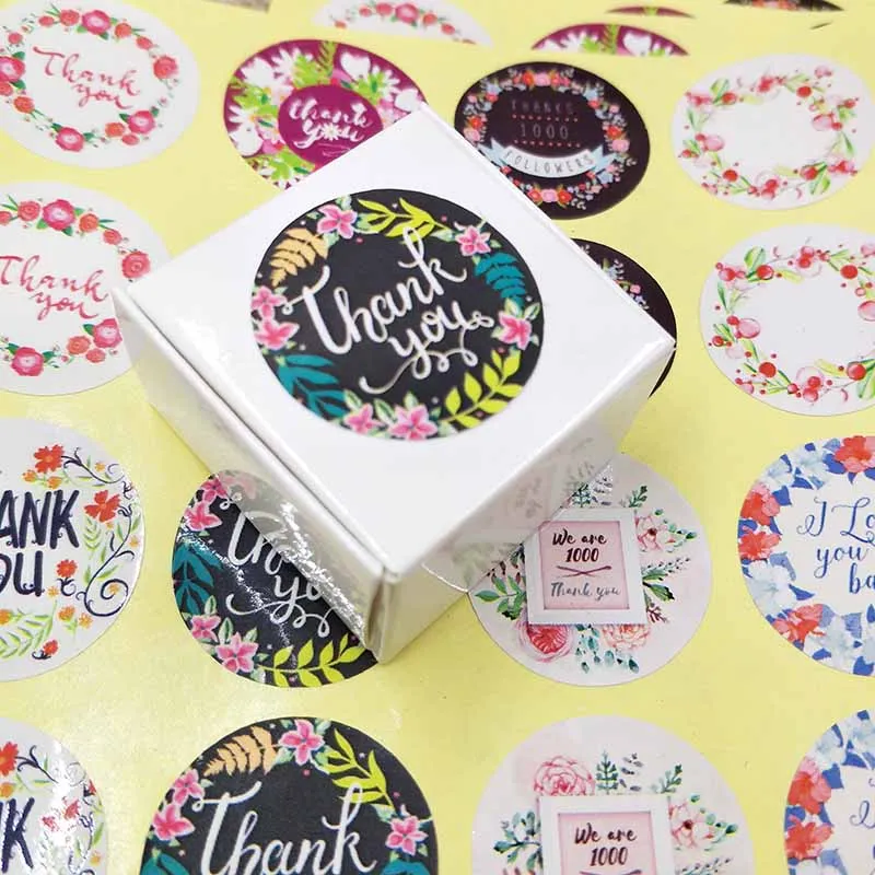 100pcs sweet love self adhesive labels Vintage kraft handmade labels paper self seal thank you cost extra