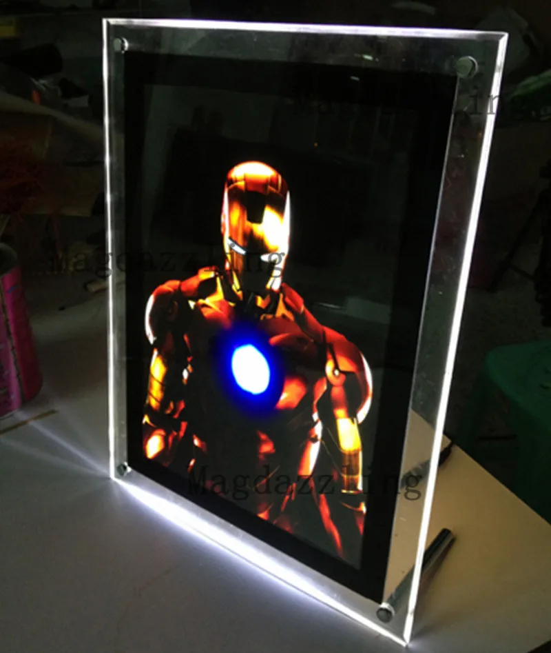 A3 LED Illuminated Poster Clear Frame Transparent LED Light Box Picture Menu 
