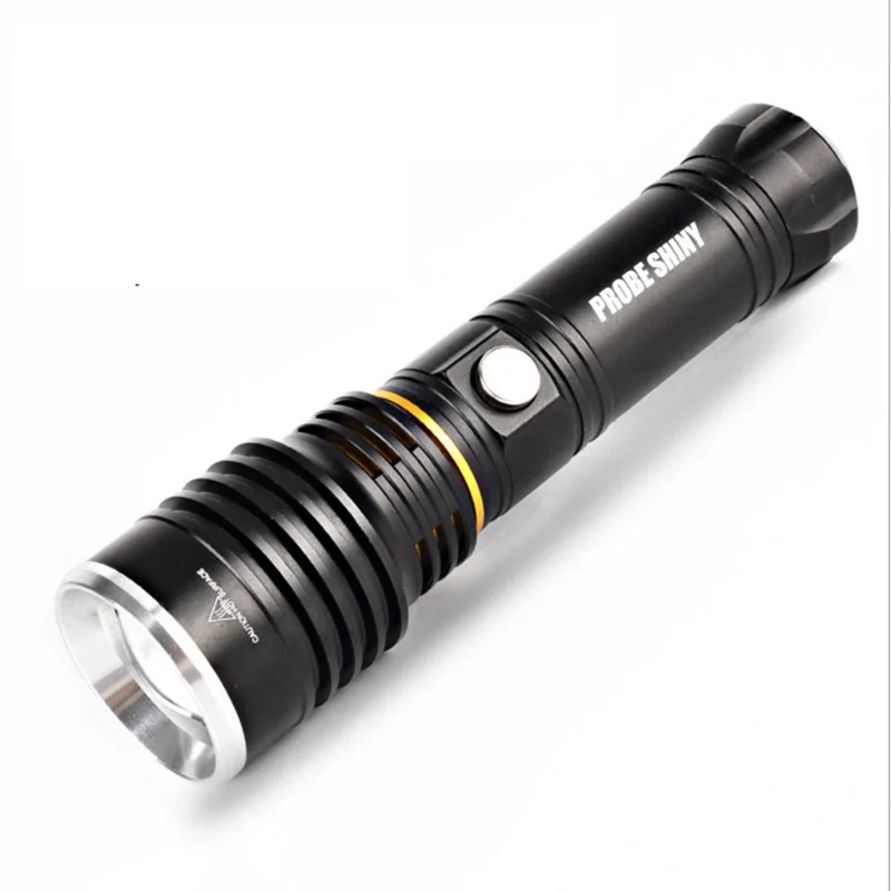 

TigerGod HS-S021 Cree XMLT6 Highlight Aluminum Alloy Material Torch Rechargeable Zoomable Led Flashlight 26650 Battery