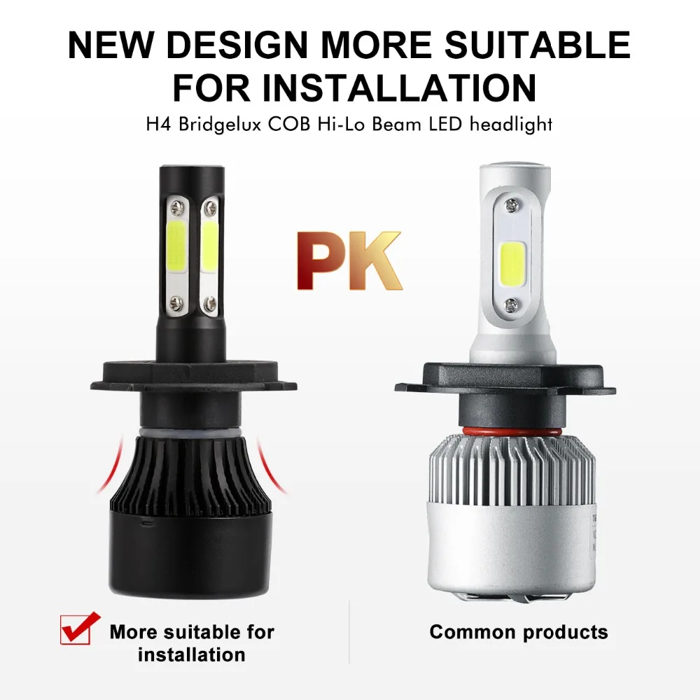 Oslamp X7 H4 Hi Lo Beam H11 H7 9005 9006 100 Вт 10000LM 4 боковых светящихся COB чипы Автомобильные