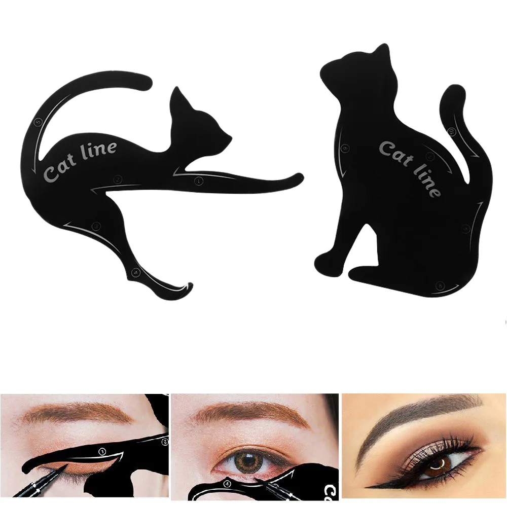 

Fashion Eyeliner Stencil Professional Makeup Eye Stencil Models Eyes Liner Template Shaper Stamping Tool Plastic Template