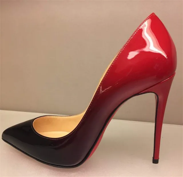 Degrade Zapatos So bombas roja lujo bomba de 2015 Kate mujeres Mujer marca tacones altos suela YqHzg