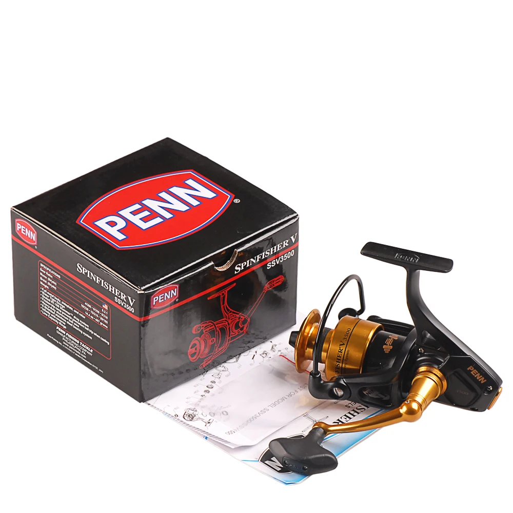 Рыболовная катушка Penn Spinfisher V 3500 10500 с водонепроницаемым колесом 5 + 1 подшипника