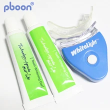 Pboon отбеливатель зубов белый светильник для отбеливания зубов с 2 шт. Отбеливающие гели и светодиодный светильник