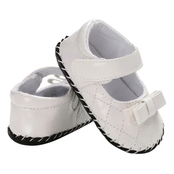 

Newborn Baby Girl Butterfly-Knot First Walker Toddler Shoes Anon-slip Breathable Princess Soft Sole Autumn Spring Infant Shoes