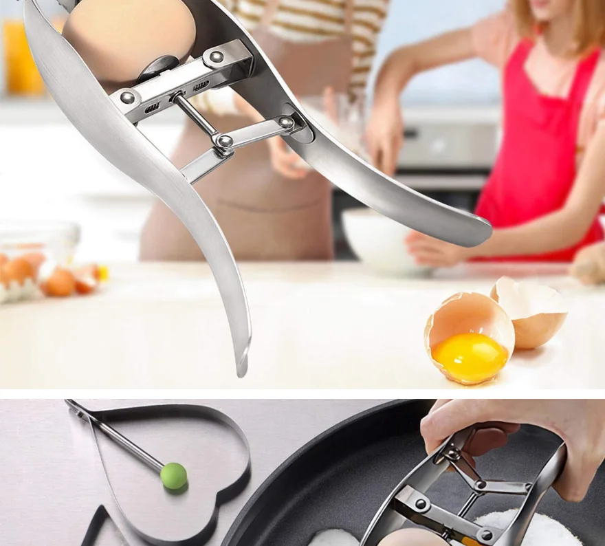 Egg Shell Opener, Quick Raw Egg Shell Opener Scissor Stainless Steel Eggshell Cutter Cracker Egg Separator Creative Kitchen Tool