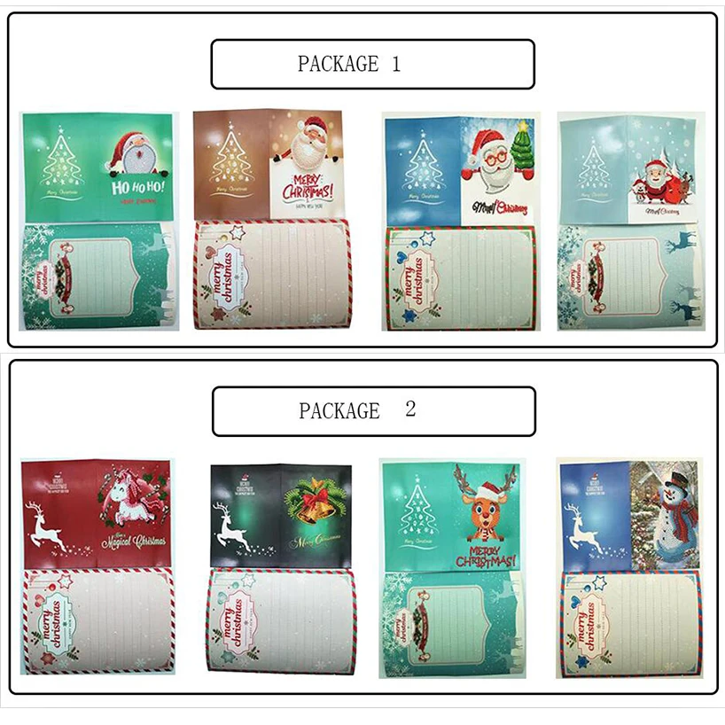 christmas greeting cards diamond painting full round diamond mosaic