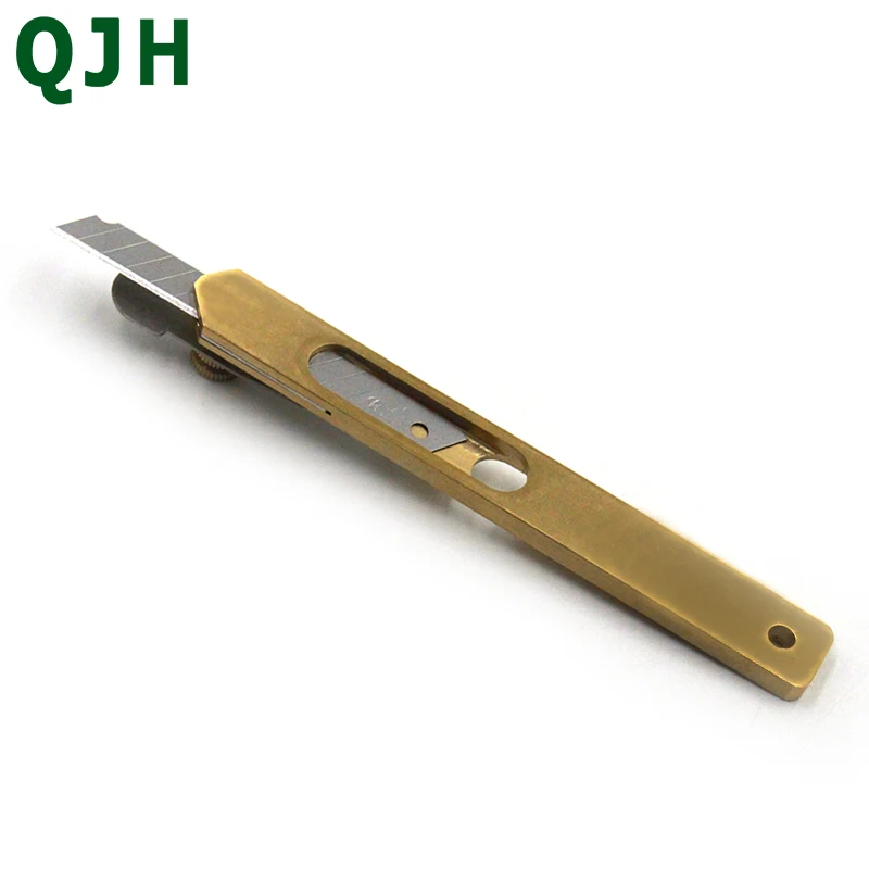 1 Pcs Durable leather cutting knife DIY Leather Cut Tools Incision Craft Knife Copper Trimming Knife with Blade Leather