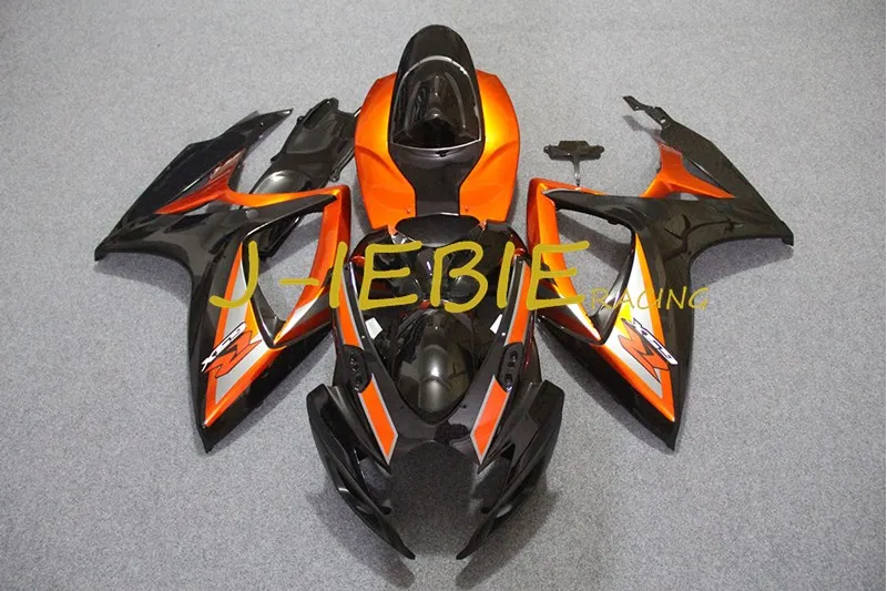 

Black orange Injection Fairing Body Work Frame Kit for SUZUKI GSXR 600/750 GSXR600 GSXR750 2006 2007