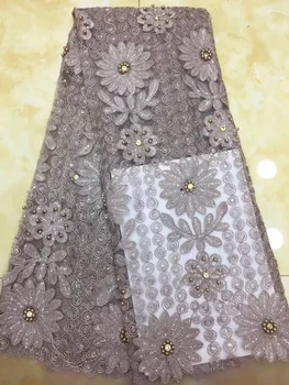 

Green Lace Fabric French Laces Fabrics High Quality Tulle French Embroidery Tulle Lace Fabric For African Lace 5 Yards D116