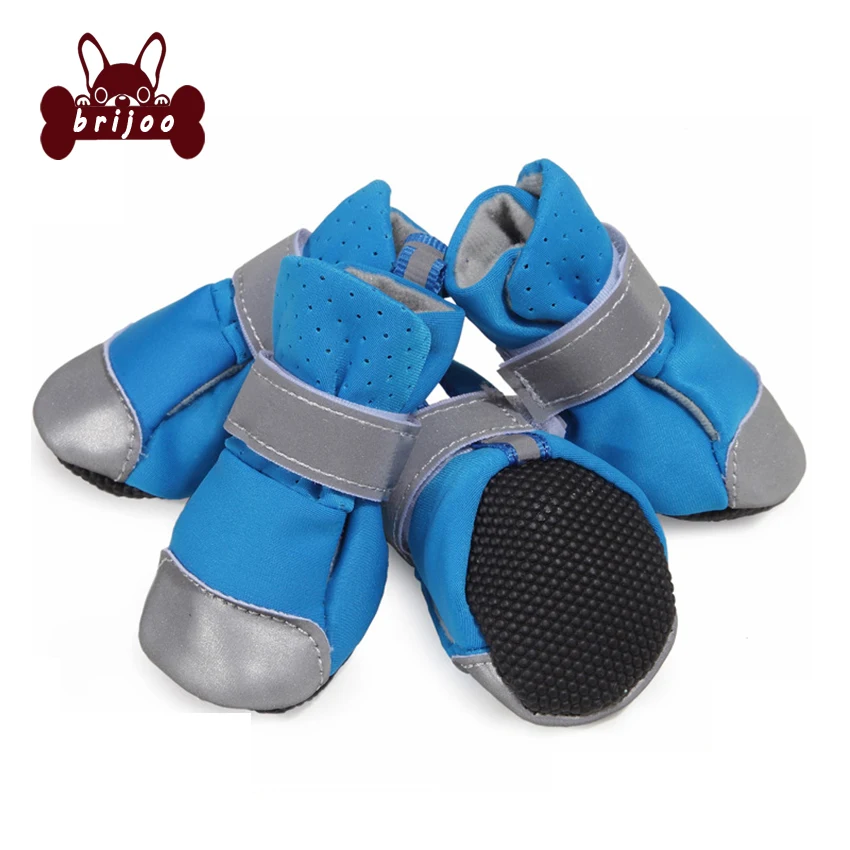 4PCS Dog Shoes Anti-slip Spring Summer Pet Boots Outdoor Paw Protector Dog Booties Chihuahua Teddy Cute Breathable Dog Shoes