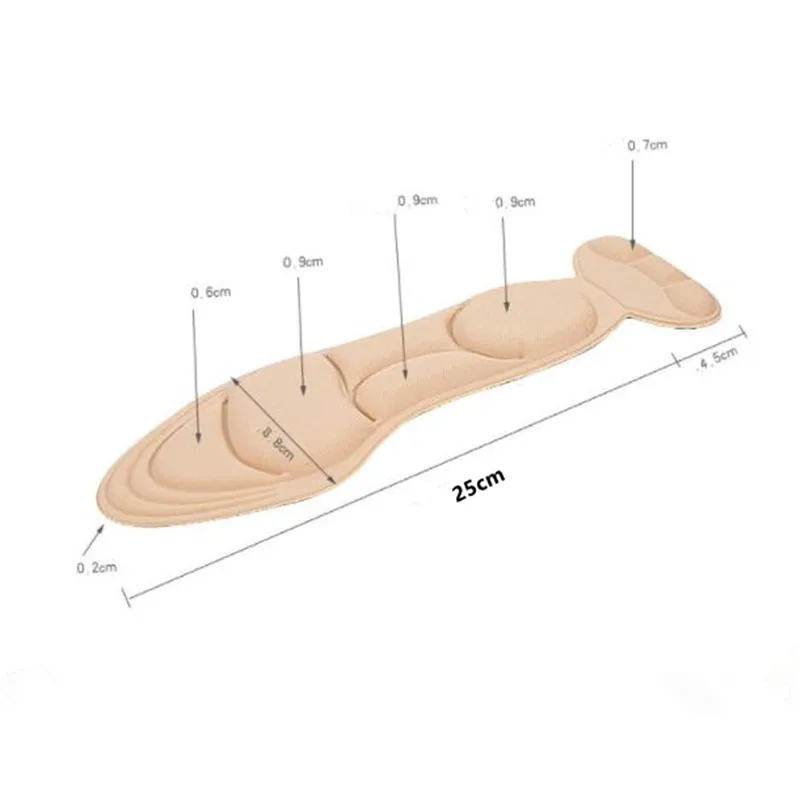 1 пара дышащая губка мягкая стелька-супинатор для дам обувь на высоком каблуке коврик массажные Удобные стельки толстые стельки