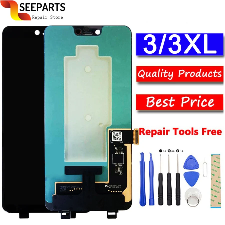 

For 6.3" Google Pixel 3XL LCD Display Touch Screen Digitizer Assembly For Google Pixel 3XL LCD Pixel 2xl Pixel 3 LCD Replacement