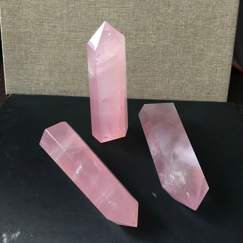 40-50 мм натуральный камень розовый кварц кристалл палочка целебный высококачественный минеральный камень Коллекция Декор для дома DIY