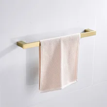 60 см Современный SUS 304 из нержавеющей стали для ванной комнаты матовый золотой полотенце бар вешалка для полотенец в туалет