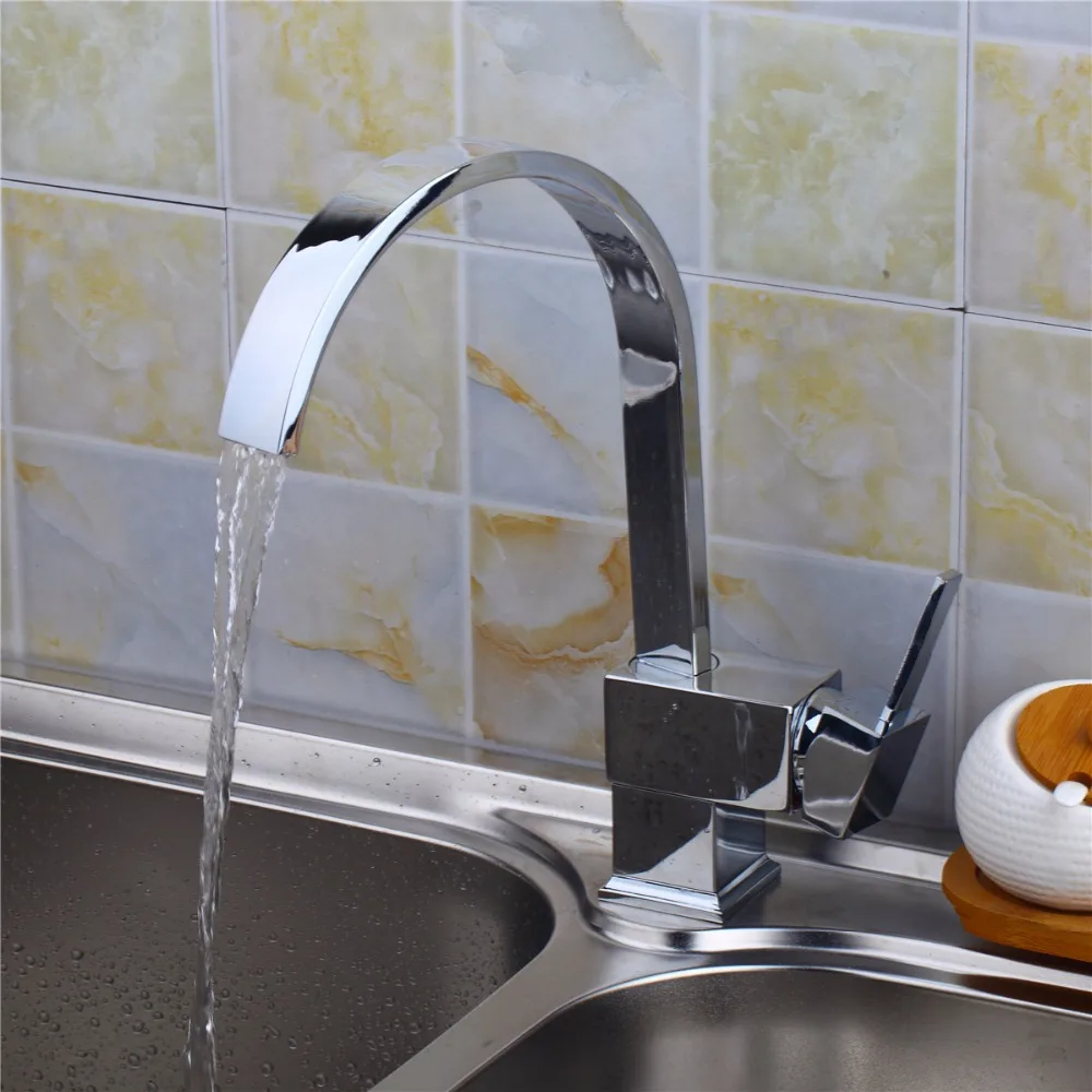 

Square Kitchen Chrome Swivel 360 +Cover Plate+Hose 8517B5724 Basin Sink Water Tap Vessel Torneira Faucets,Mixer Tap