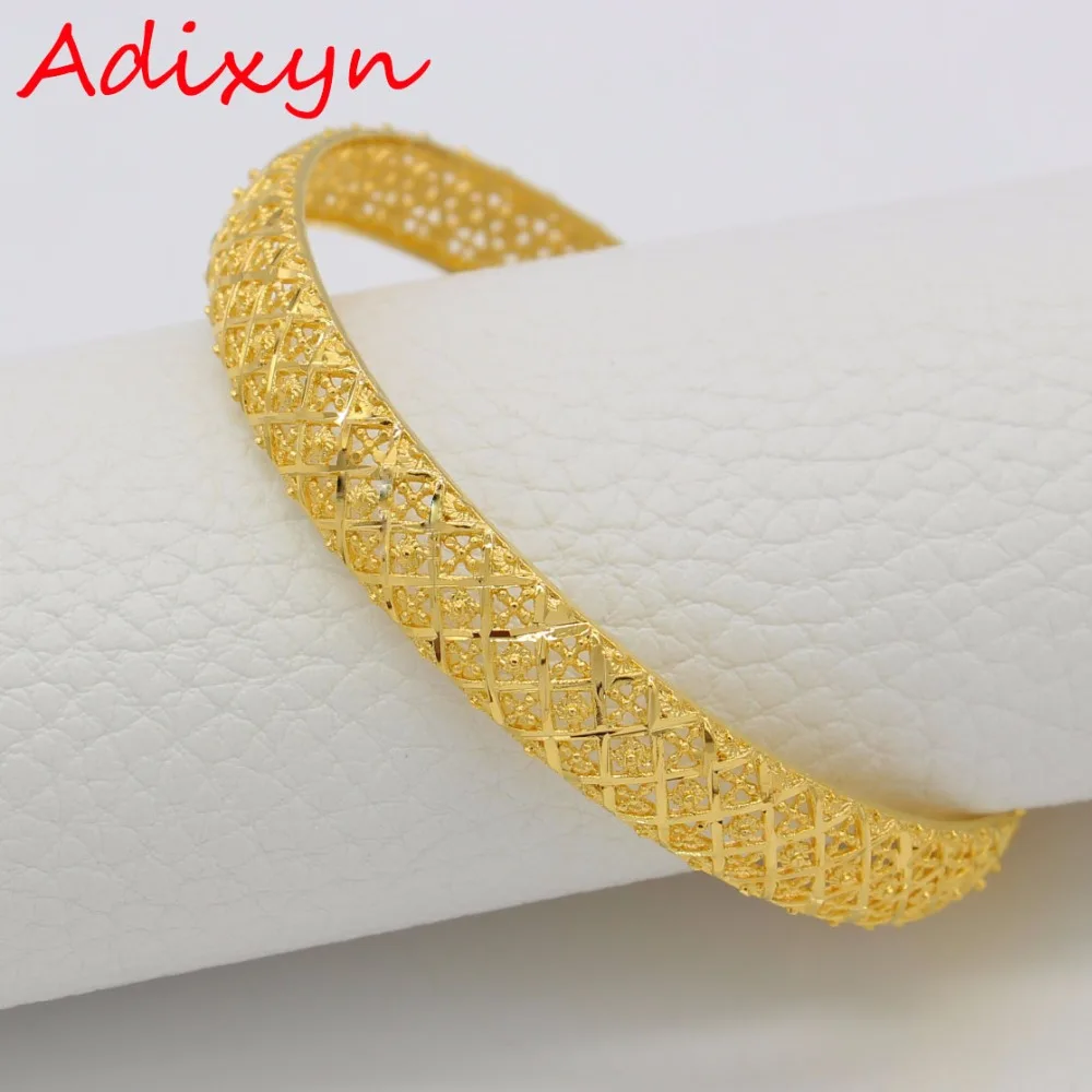 Adixyn Новый Дубай Стиль браслет для женщин золотой цвет Эфиопский свадебный