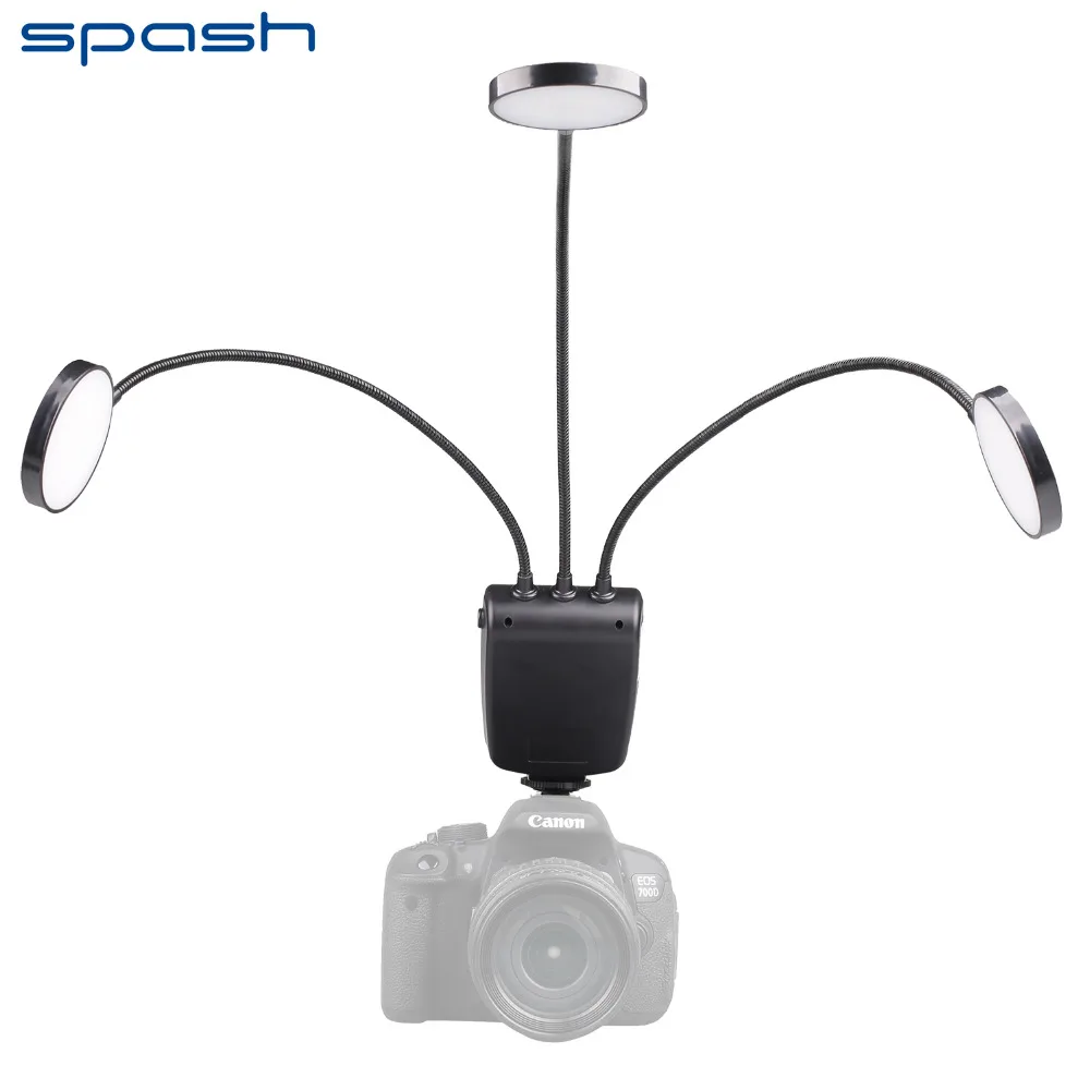 spash ML 3E LED Macro Ring Flash Light 36 LEDs GN 31 LCD Display Metal Hose