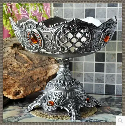 

New arrival European style tin color plated metal fruit bowl/ zinc alloy fruit tray/ nut plate, dish trays home decorSG042