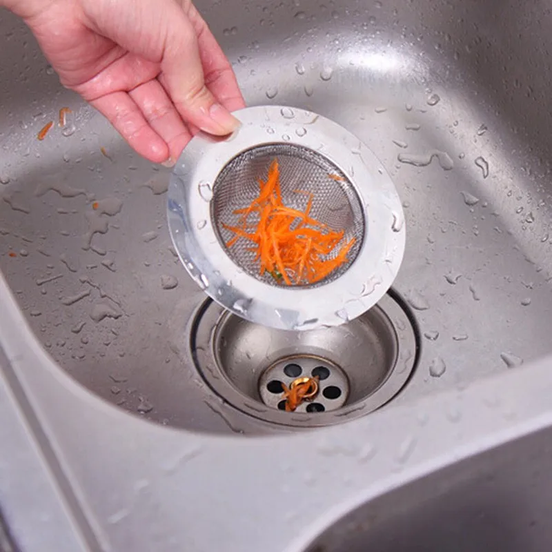 1Pc Stainless Steel Sewer Filter Kitchen Sink Drain Anti-clogging Floor Drain Net Hair Stopper Strainer Bathroom Accessories