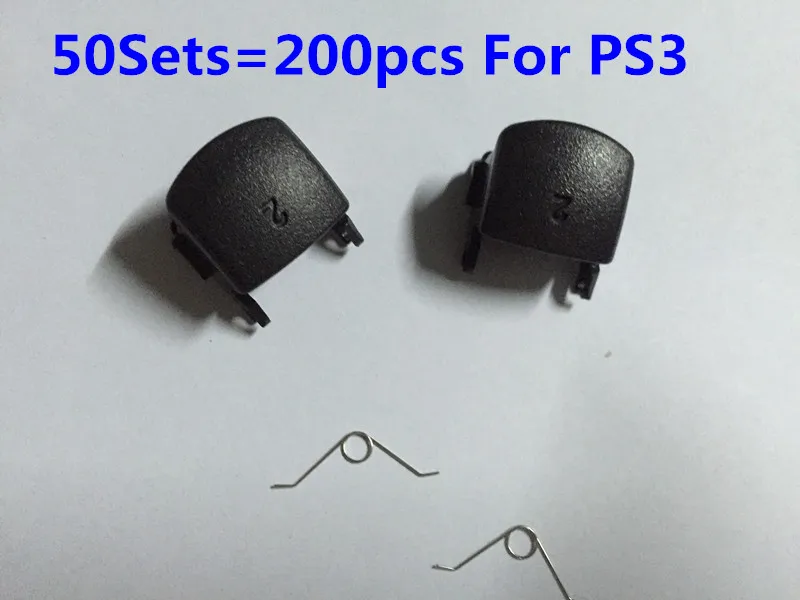 

50Sets=200PCS L2 R2 Trigger Controller Gamepad Buttons Repair Parts Replacement For Sony PlayStation 3 PS3 Accessories w/Springs