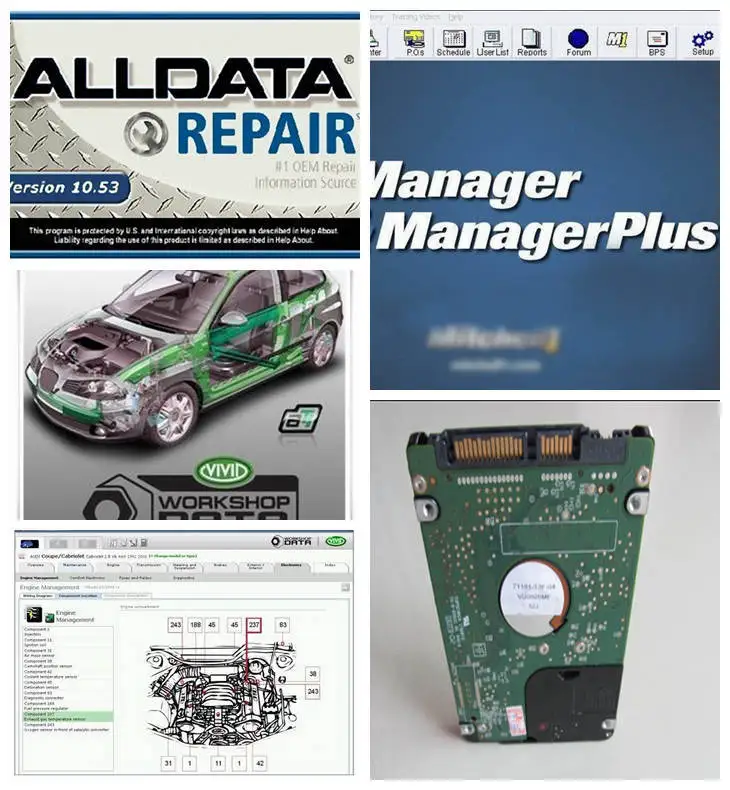 2017 alldata auto repair software 10.53 + 2015 Mitchell + MANAGER plus