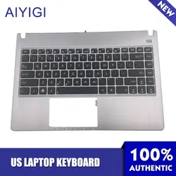 AIYIGI Английский США клавиатура для Asus U47 U37 U37VC U47A U47VC клавиатура с Palmrest верхней крышке Подсветка 90R-N8E1K1080Y