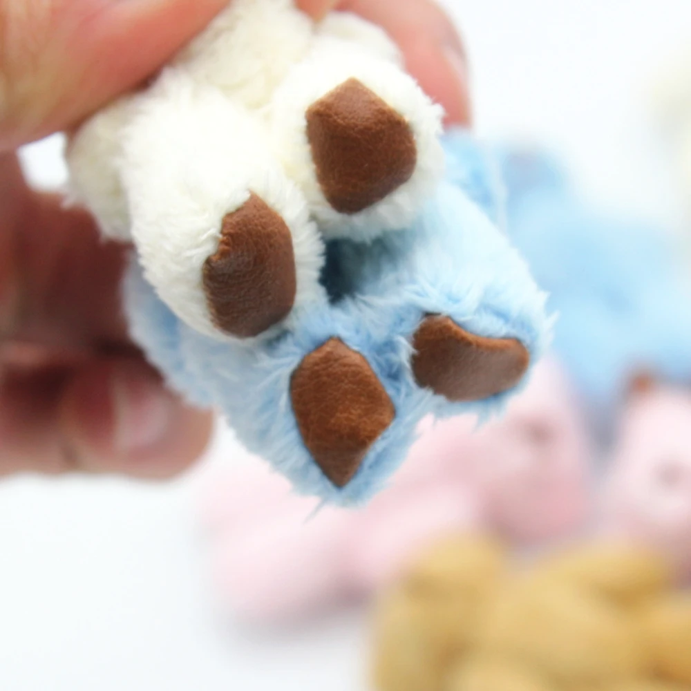 관절형 테디 베어 미니 테드 베어 봉제 장난감, 결혼 선물 발, 가죽, 6cm, 100 개/팩