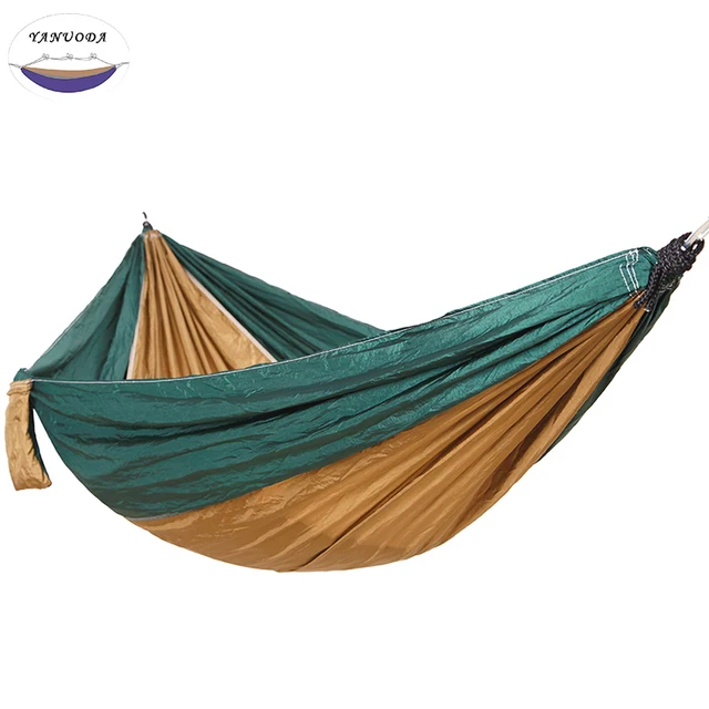 Best Offers 260*140CM 2-Person Hammock Portable Parachute Garden Beach Travel Canvas Nylon Fabric Hammocks for Camping Yard Best Offers 260*140CM 2-Person Hammock Portable Parachute Garden Beach Travel Canvas Nylon Fabric Hammocks for Camping Yard